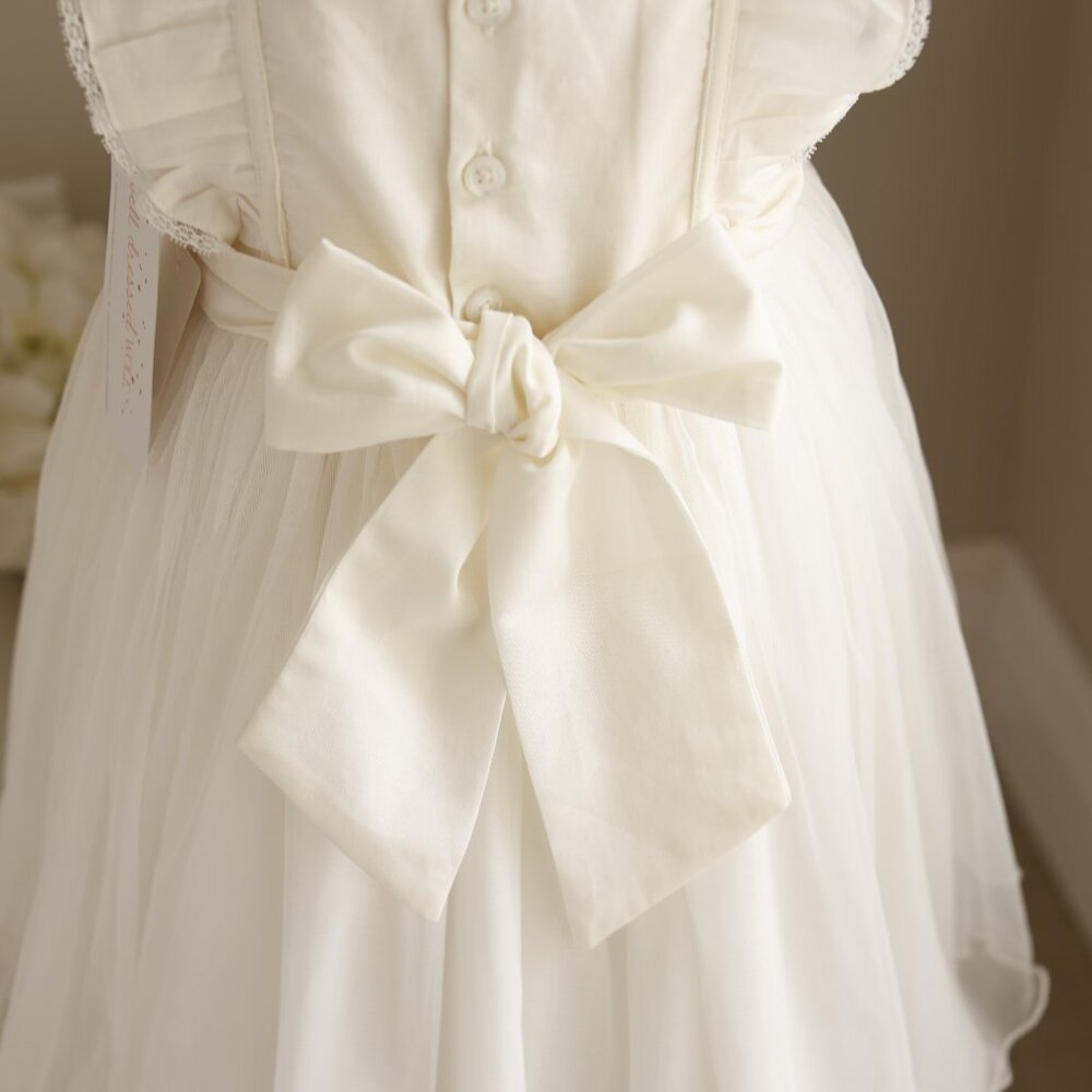 Well Dressed Wolf Simply Ivory Tulle Dress Pinafore 100% Cotton Portraits NWT - Picture 7 of 8